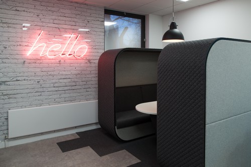 Cocoon accoustic pod in office
