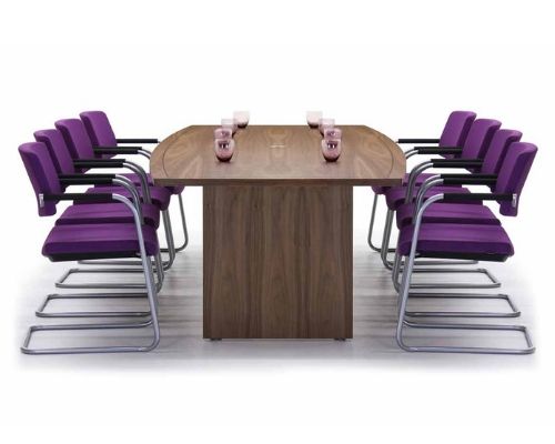 Example meeting room furniture set with purple chairs