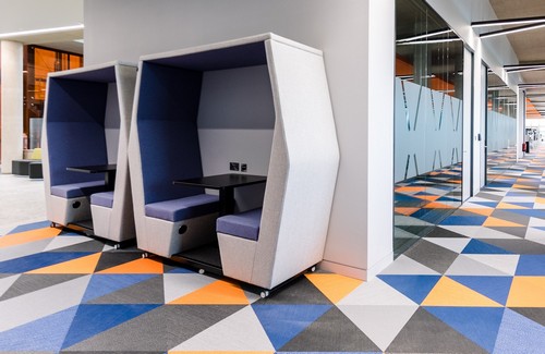  2 of the 2-seater Bill Meeting Pods with open sides