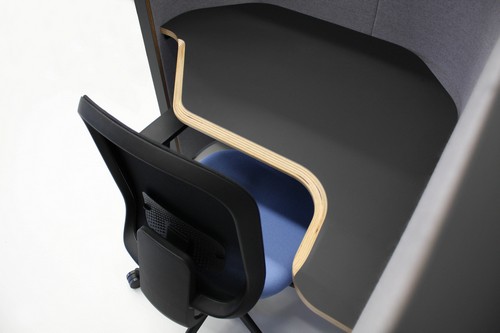 Booth desk and chair