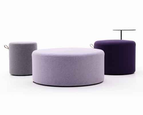 Low upholstered stools