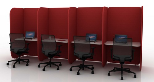 Dainty work pods in a row