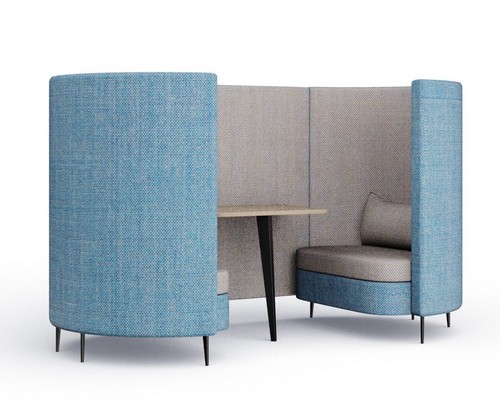 Delia 2-person meeting pod with 2 seats