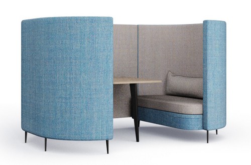 Delia 4-person meeting pod with one seat