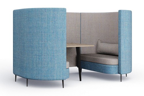 Delia 4-person meeting pod with 2 seats