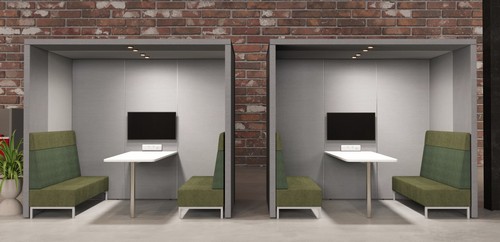Hyde meeting pod, tables, chairs