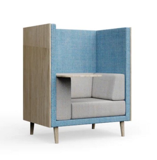 Lenny 1-seater with laminate cladding, and a laptop table