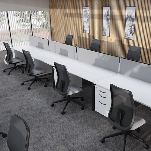 Echo Sustainable Task Chair| black mesh back | grey seat | black frame