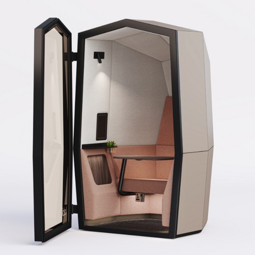 Kabin 1 work pod in tan fabric