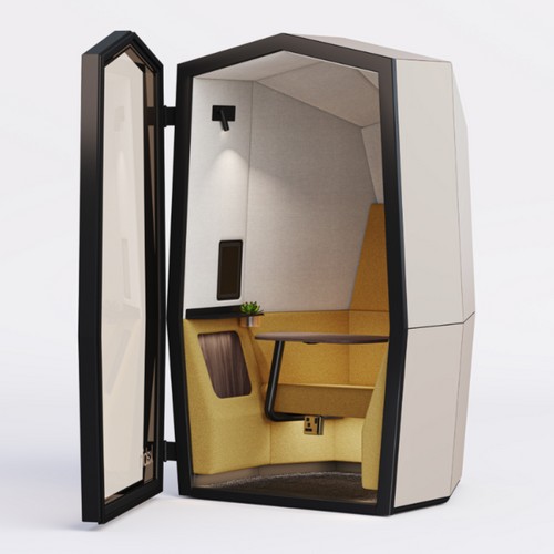 Kabin 1 work pod in yellow