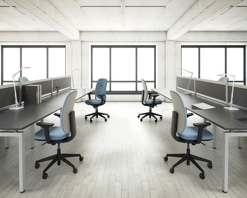 Oblique bench desks