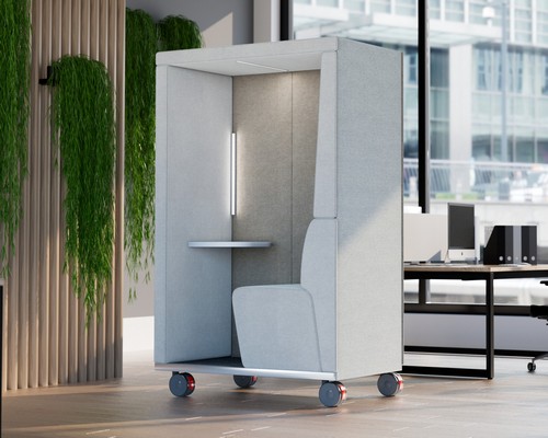 ThinkPod Workbooth on castors