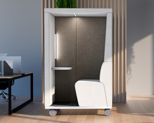 ThinkPod Workbooth on castors