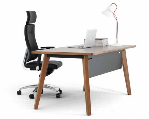 Martin black and walnut desk