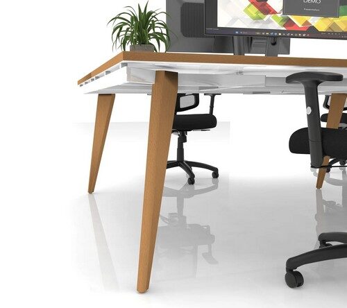 Oslo White bench desk 