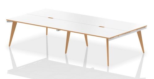 Oslo 4-person bench desk in white