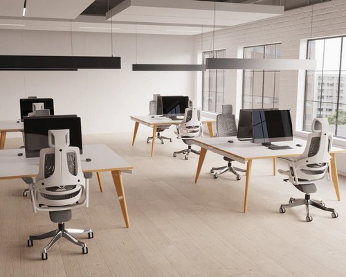 Oslo Bench Desks in White