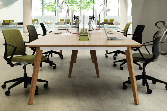 office furniture - communal table with chairs