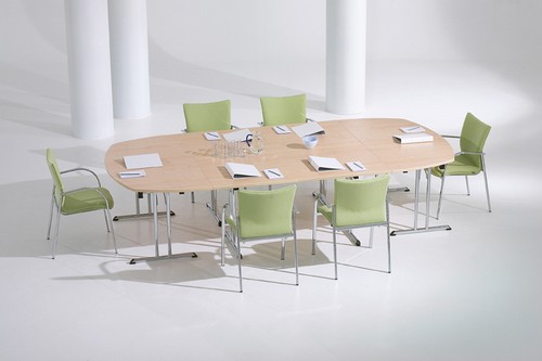 Folding meeting tables