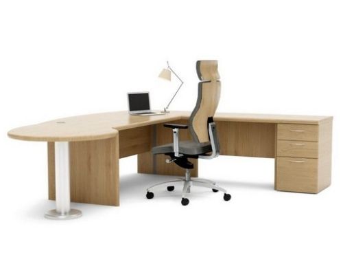 Corniche wooden office desk
