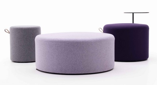 Low upholstered stools