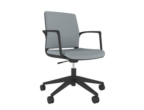 Rhuba Lite Task Chair, fully upholstered in grey fabric