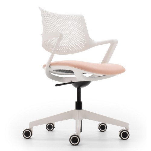 Emma Hybrid Task Chair in White
