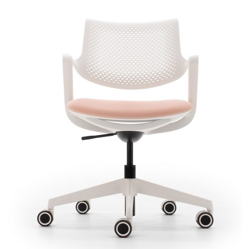 Emma Hybrid Task Chair in White