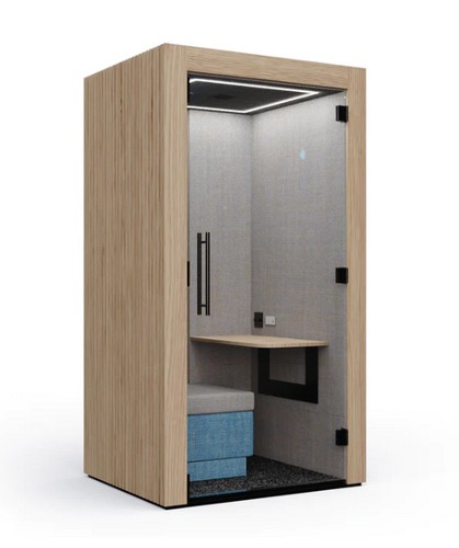 Clara Phone Booth with a slatted exterior