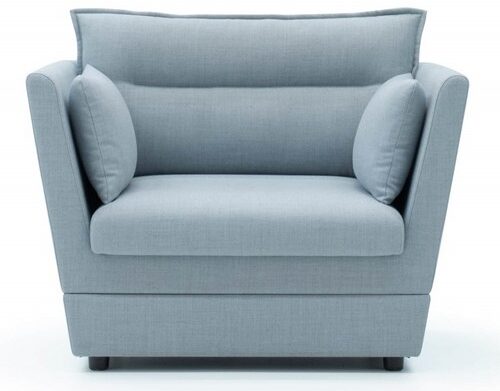 Anna Lounge armchair with a plinth base