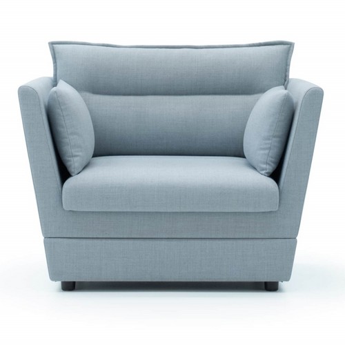 Anna Lounge armchair with a plinth base