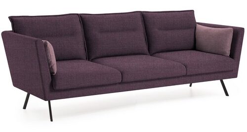 Anna Lounge 3-seater sofa with a black four-legged frame