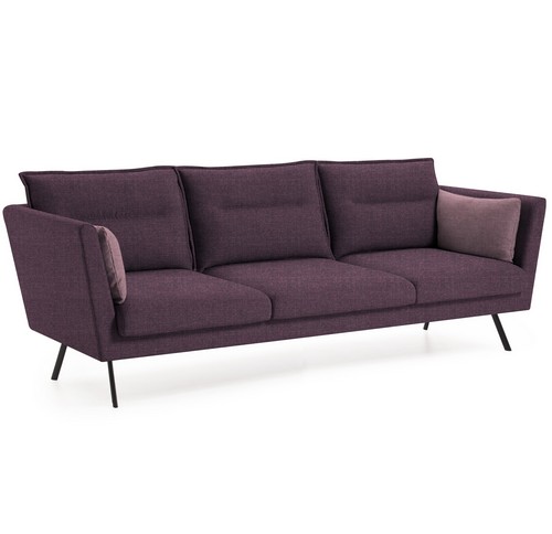 Anna Lounge 3-seater sofa with a black four-legged frame