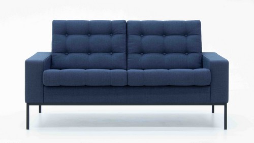 The Abby Lounge 2-seat sofa in navy blue fabric