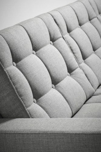 Grey fabric sofa back rest
