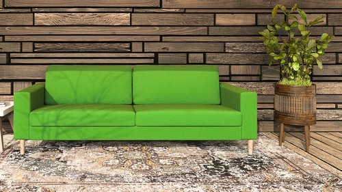 Target 3 seater green sofa