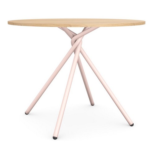 Twyst bistro table oak and pink