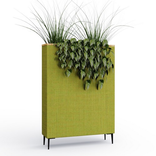 High Fearne planter on legs with a wooden trimmed top