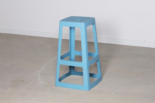 A Base High Stool in Pastel Blue