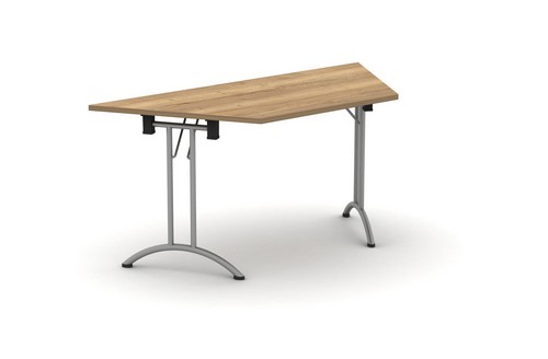 Rolo Trapezoidal Folding Table in Jura Oak