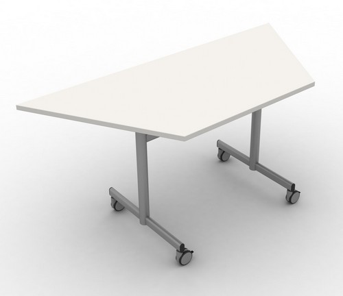 Tipo tilt-top table in White & Silver