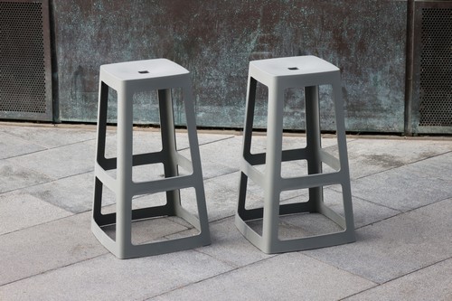 Base High Stools in Mouse Grey