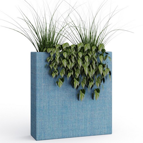 Medium Fearne planter on legs with a wooden trimmed top