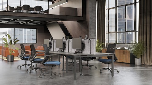 SYSTM back-to-back bench desking