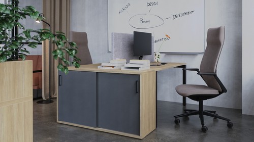 SYSTM back-to-back bench desks